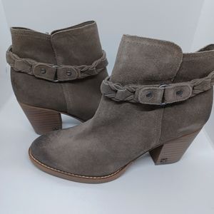 NIB SAM EDELMAN Flint Grey Minetta Ankle Booties sz 10